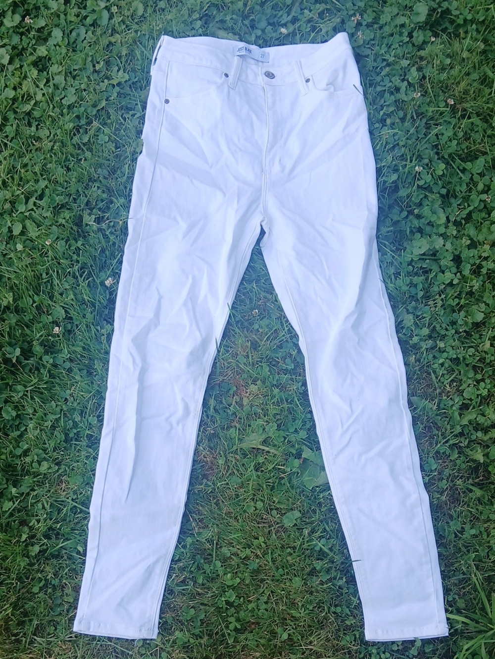 NWT Just Black White High Rise Jeans Skinny Size 27 Perfect Condition